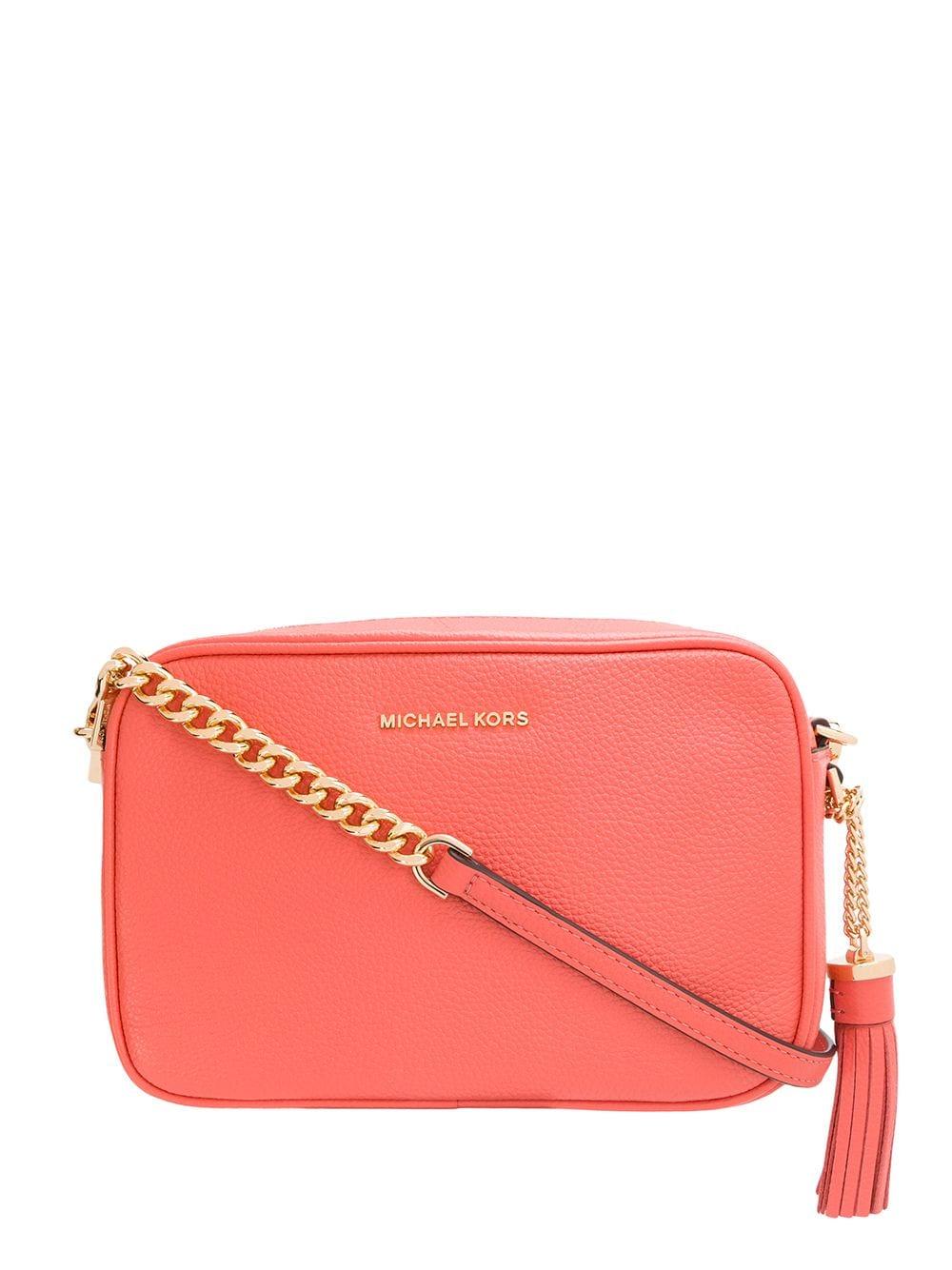 MICHAEL Michael Kors Leather Ginny Tassel Detail Crossbody Bag in