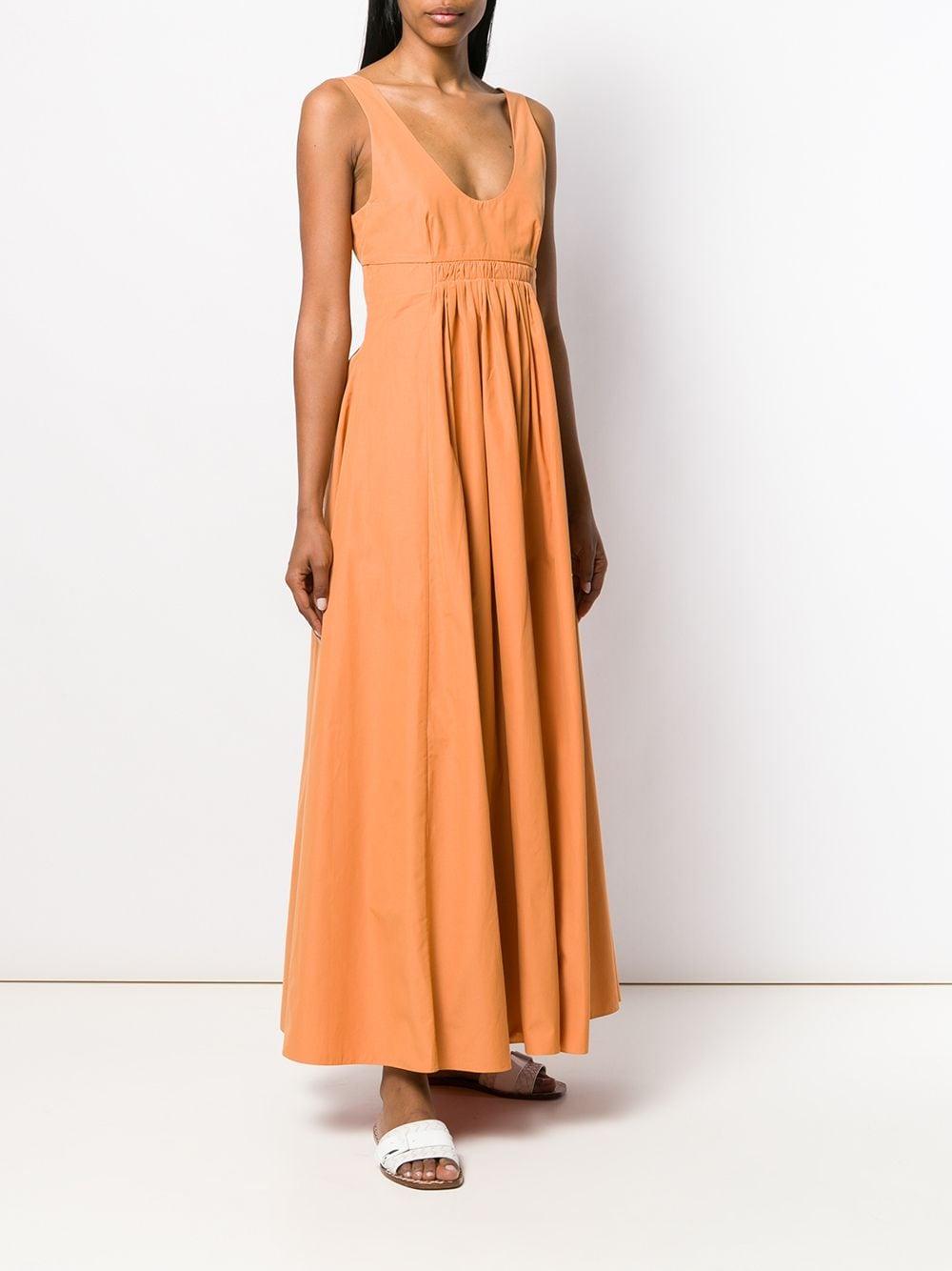 Three Graces London Cotton Vestido Laurette Dress in Orange - Lyst