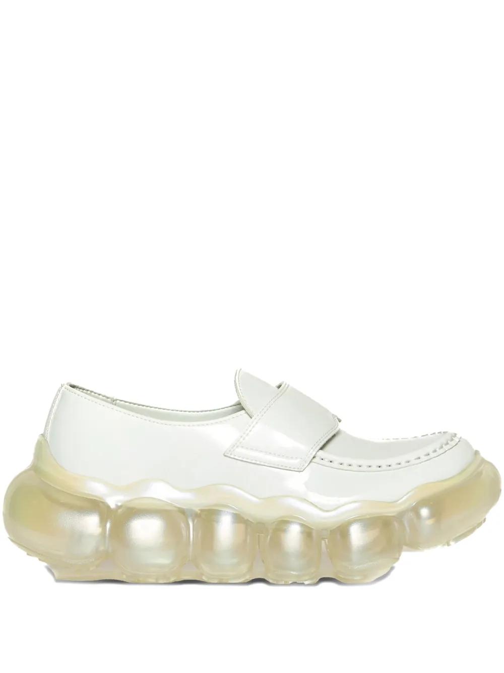 【美品】grounds オイスター ローファー フロッキースクラッチ 25.5 OYSTER LOAFER FLOCKY SCRATCH - BLACK / BLACK (オイスター