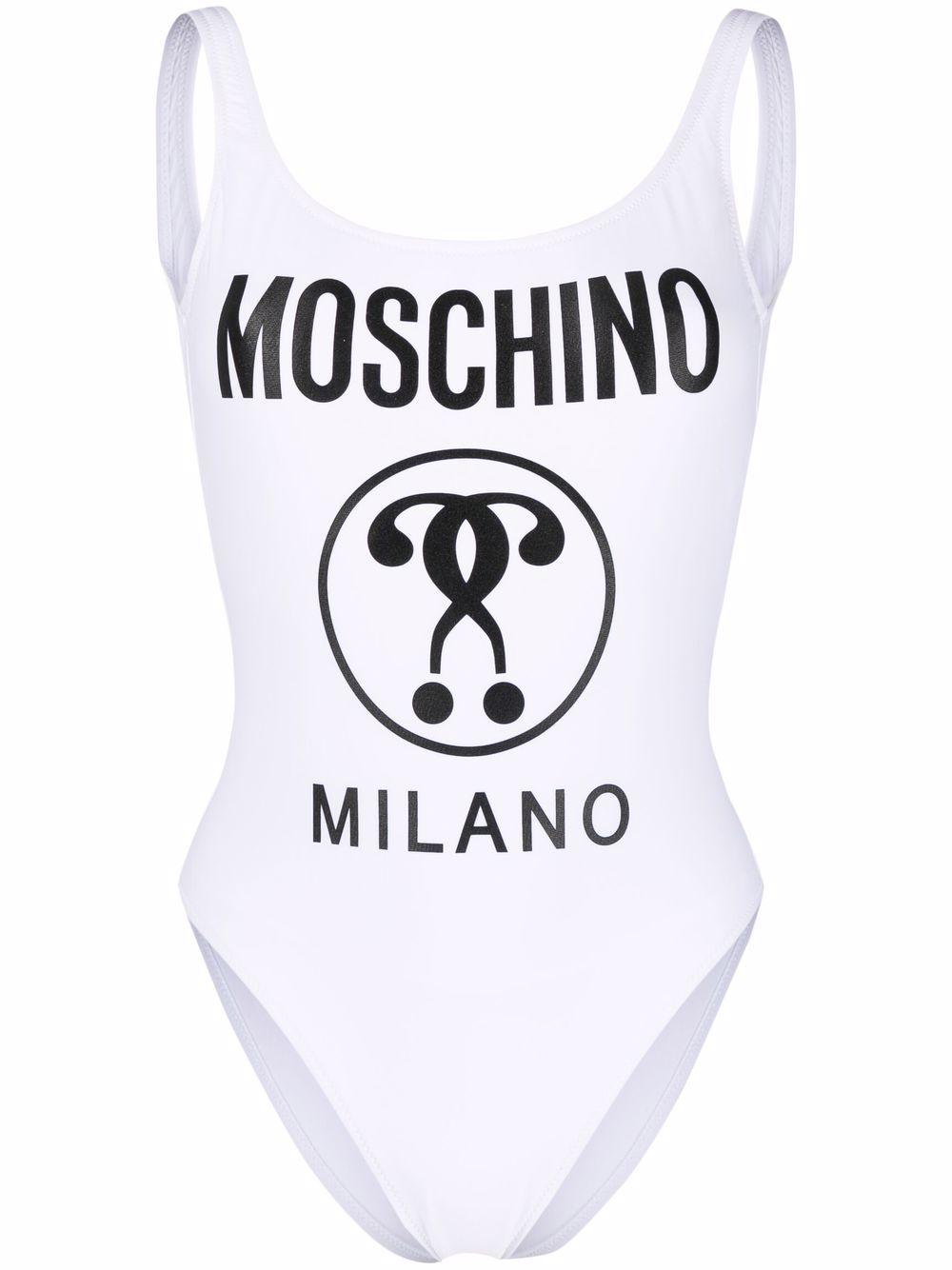 スモールサイズ Moschino ロゴ ワンピース水着 ホワイト 選べる楽譜プレゼント ウェア Eservices Alzahra Mun Org
