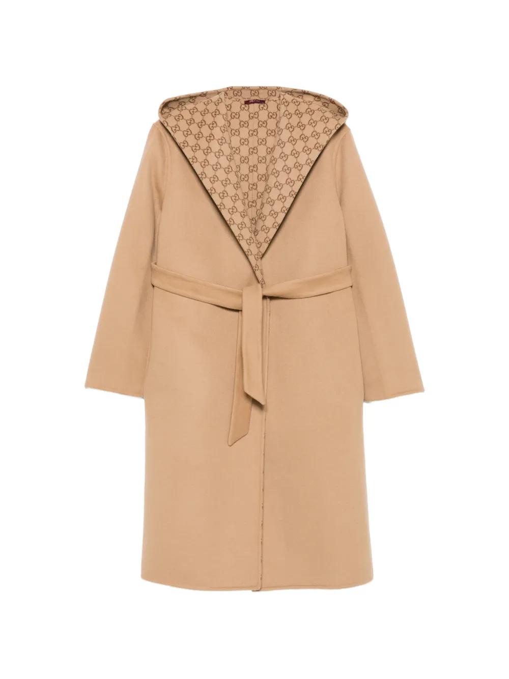 gucci-brown-Manteau-Reversible