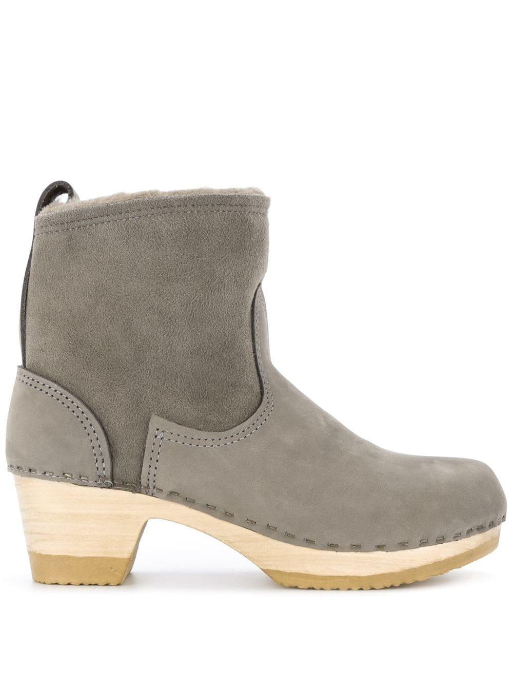 shearling clog boots