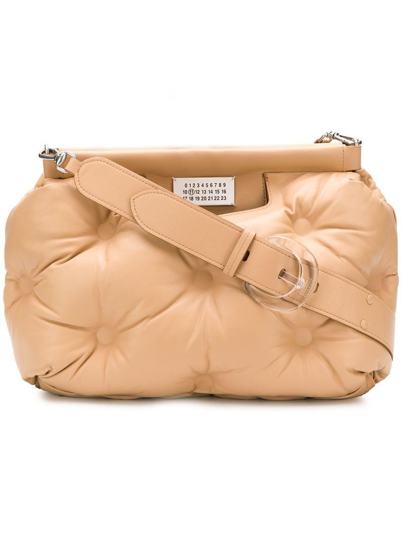 Maison Margiela Leather Medium Glam Slam Bag in Nude (Natural) - Lyst