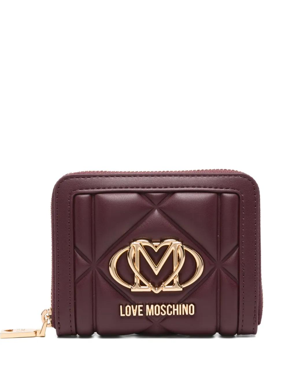 Love Moschino Quilted Logo-Appliqué Wallet in Purple Lyst UK