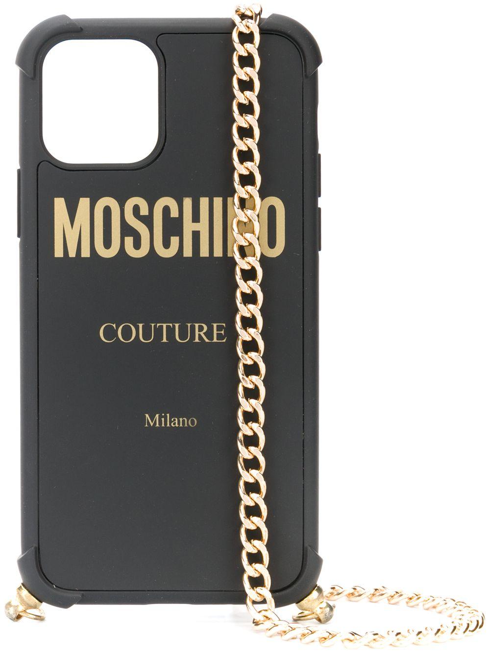 Coque d'iPhone 11 Pro à détail de chaîne Moschino en coloris Noir | Lyst