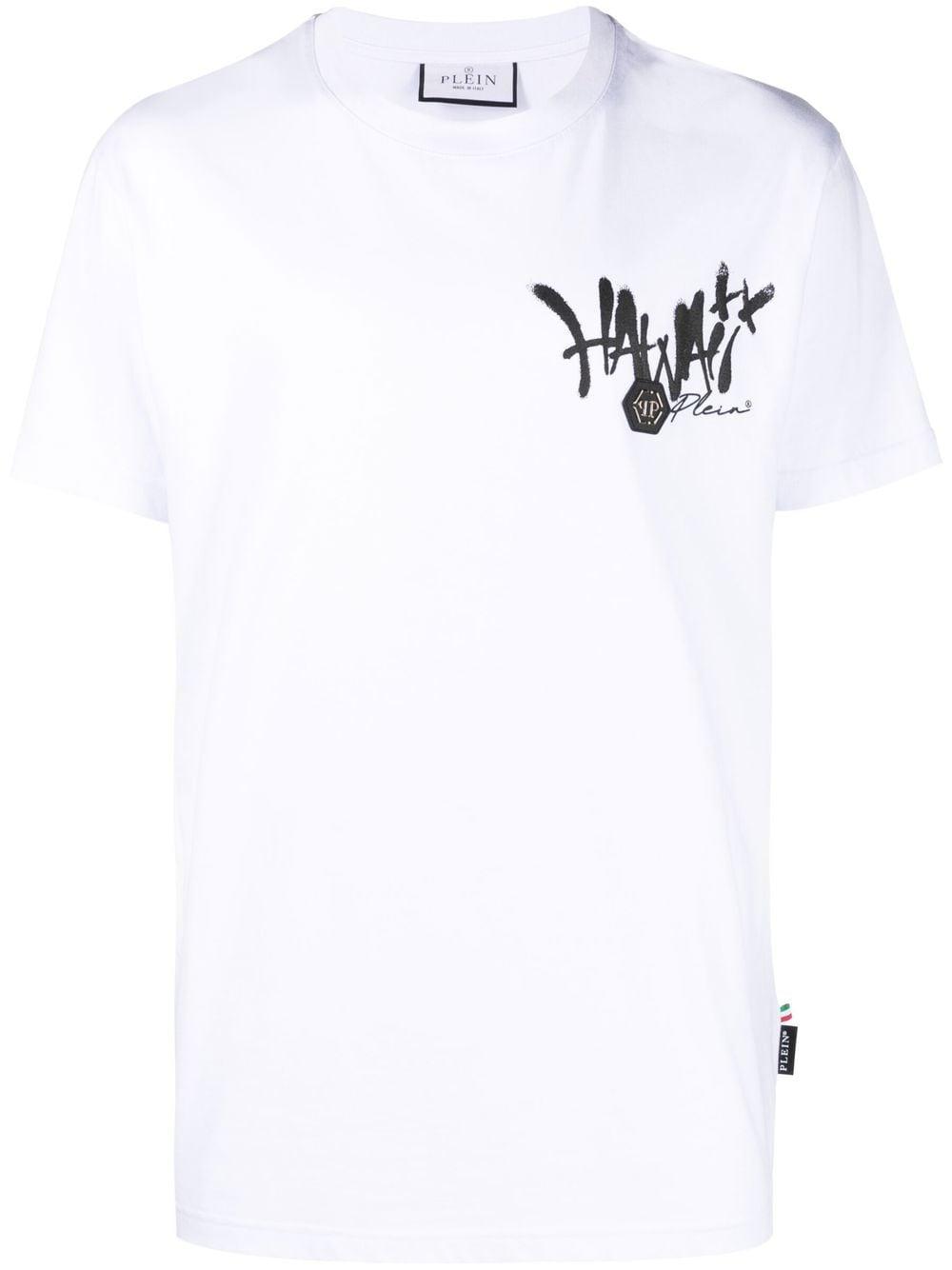 Philipp Plein Hawaii Ss Cotton T-shirt in White for Men | Lyst