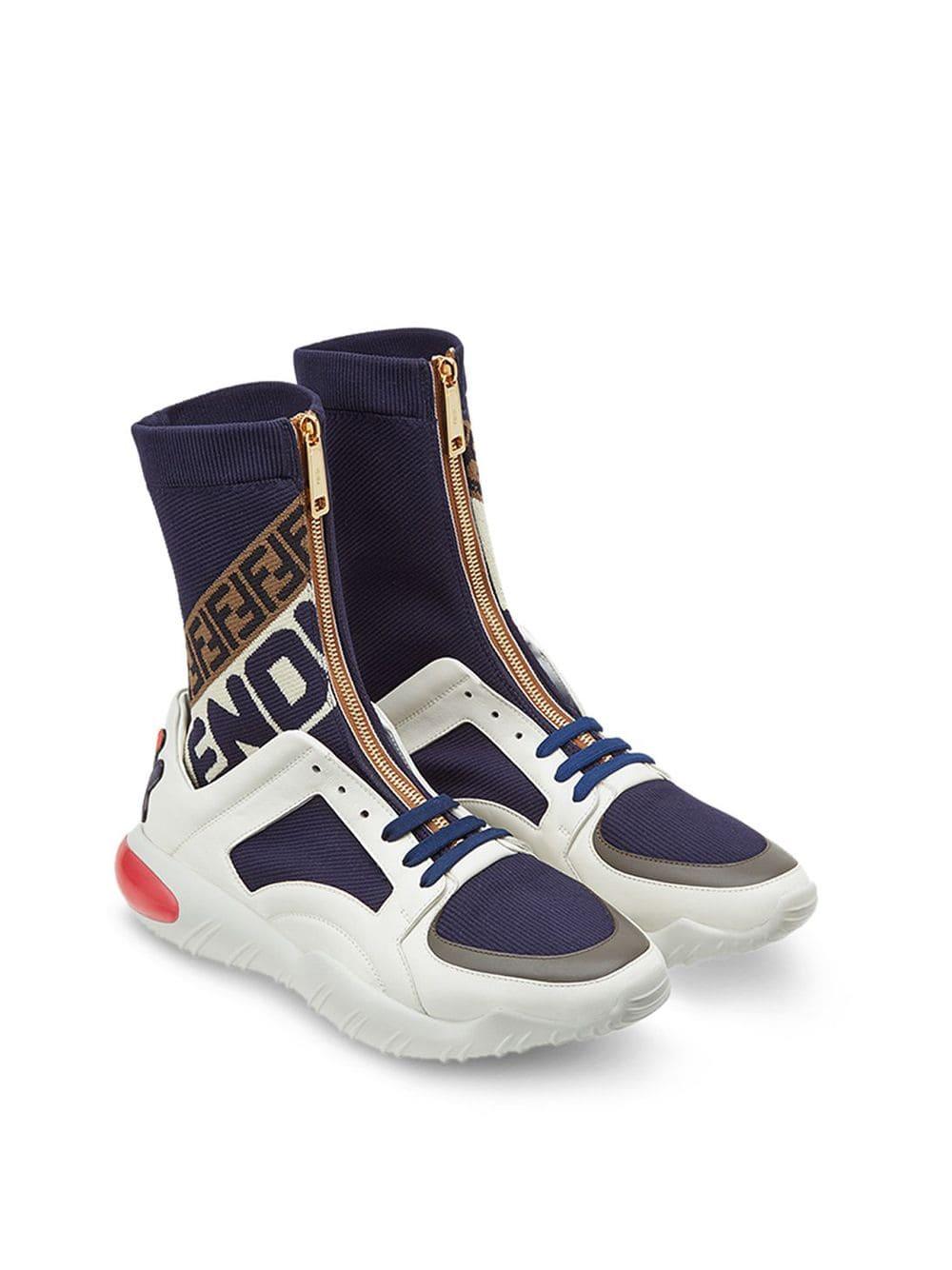 Navy Mania Sock Sneakers in Dark Blue 