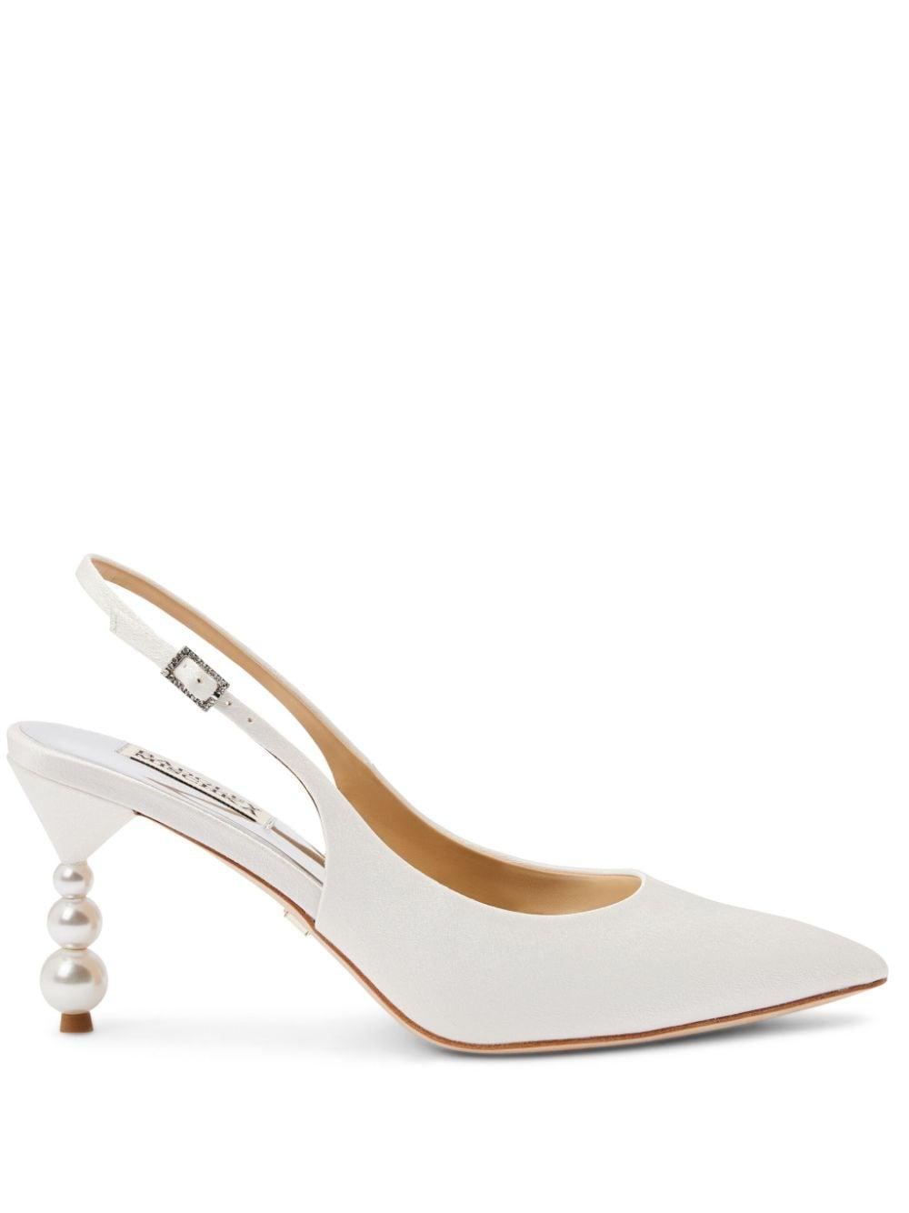 badgley mischka white pumps