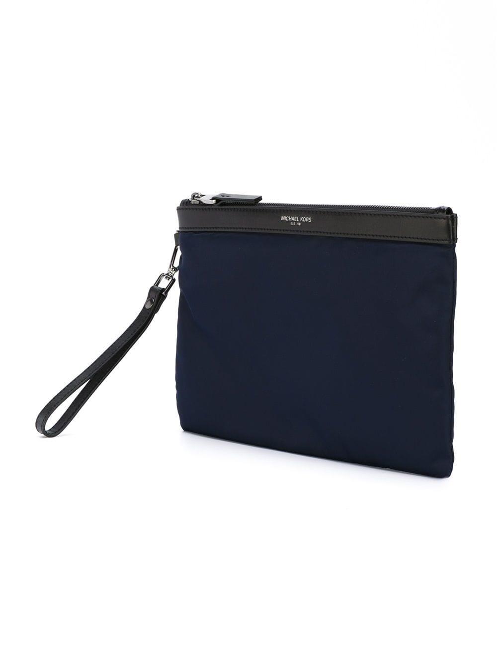 michael kors blue clutch