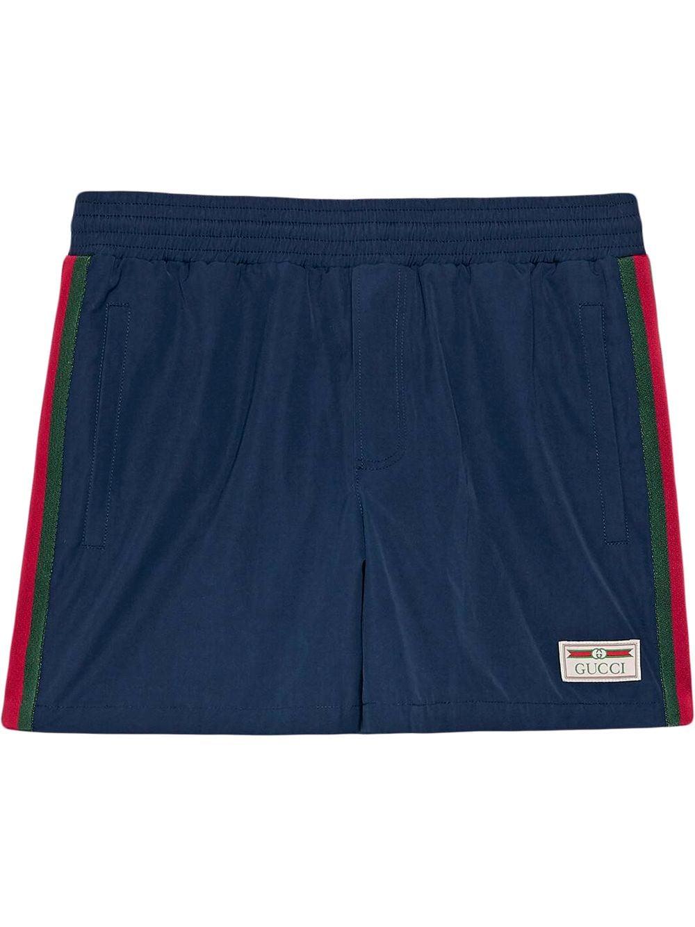 Gucci Synthetik Badeshorts aus wasserdichtem Nylon mit Web in Blau für  Herren - Sparen Sie 12% | Lyst AT