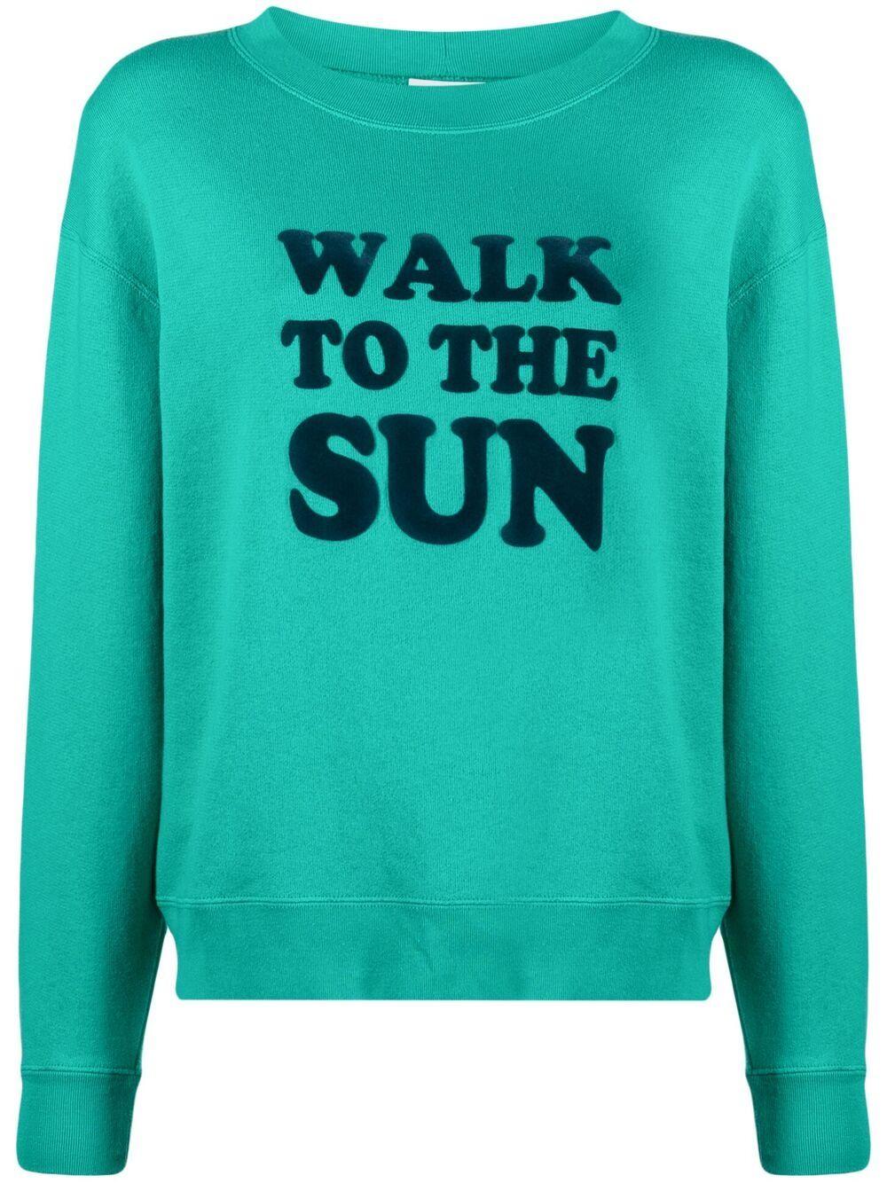 Sandro Walk To The Sun-print Sweatshirt in Green | Lyst
