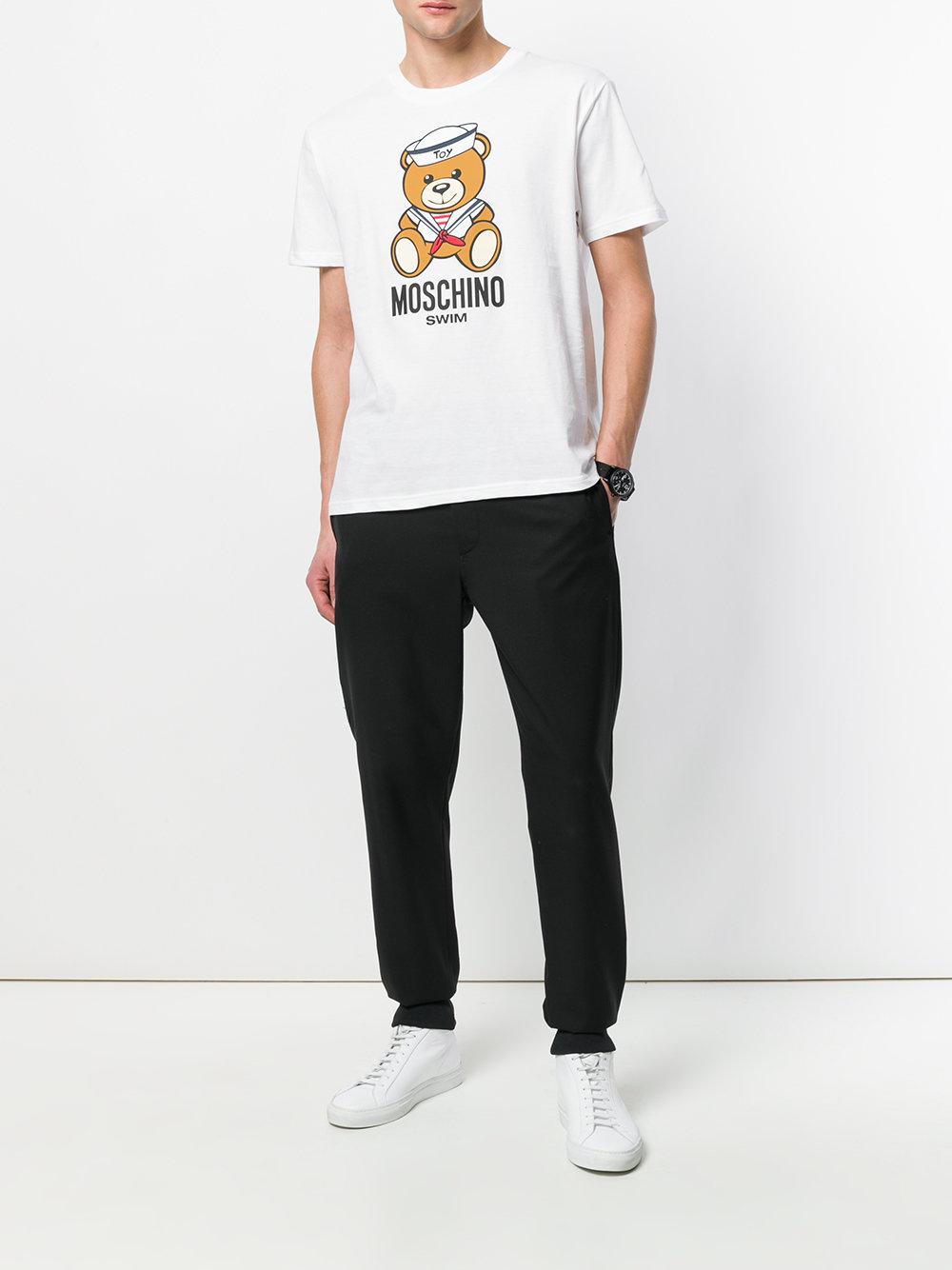 Moschino Cotton Swim T-shirt in White 