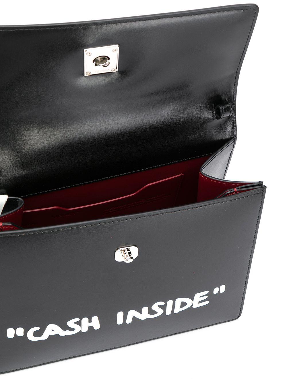 Off White Off-White 0.7 Jitney Bag in Black Leather ref.594163 - Joli Closet