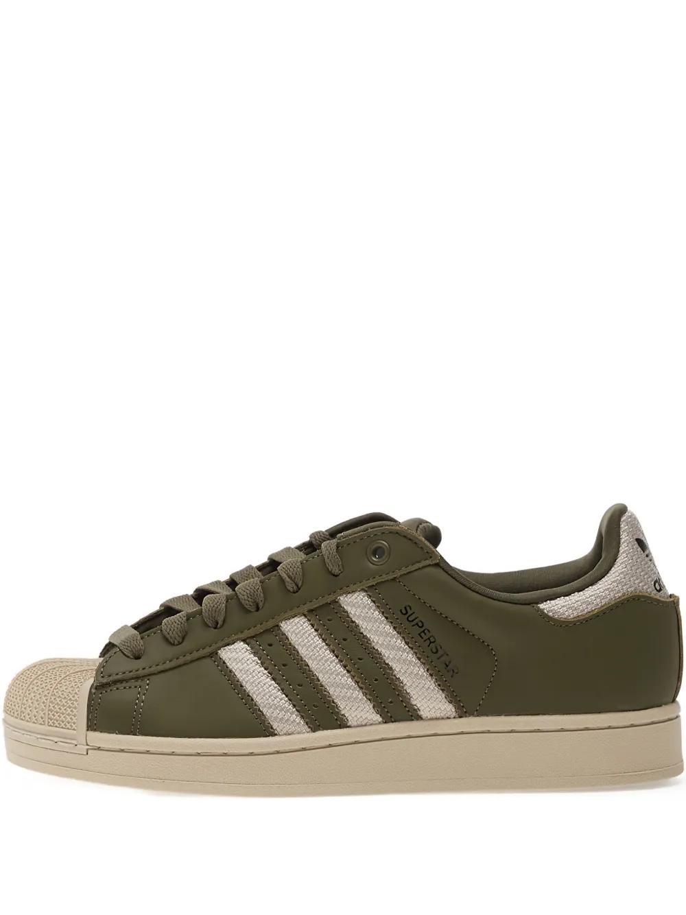 adidas Superstar Ii Striped Sneakers in Green for Men | Lyst