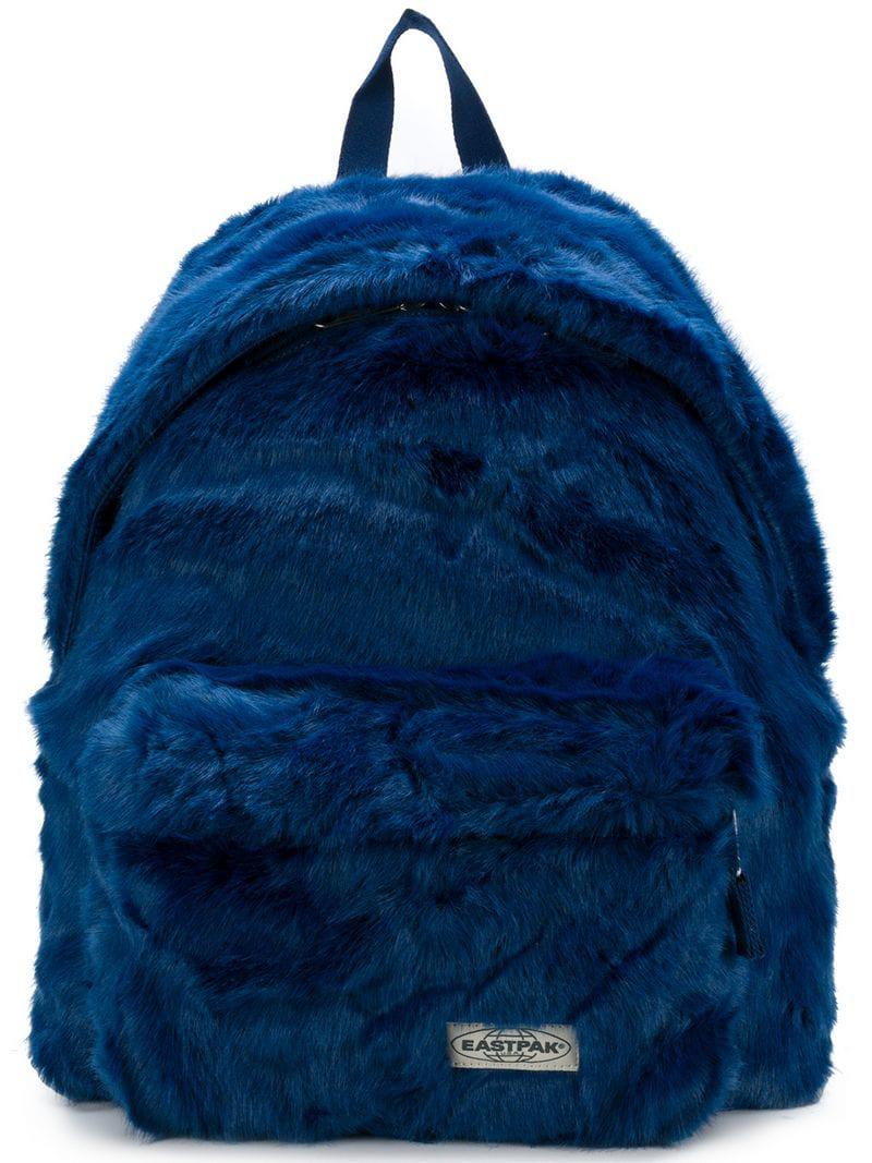 Eastpak Fur Backpack in Blue | Lyst