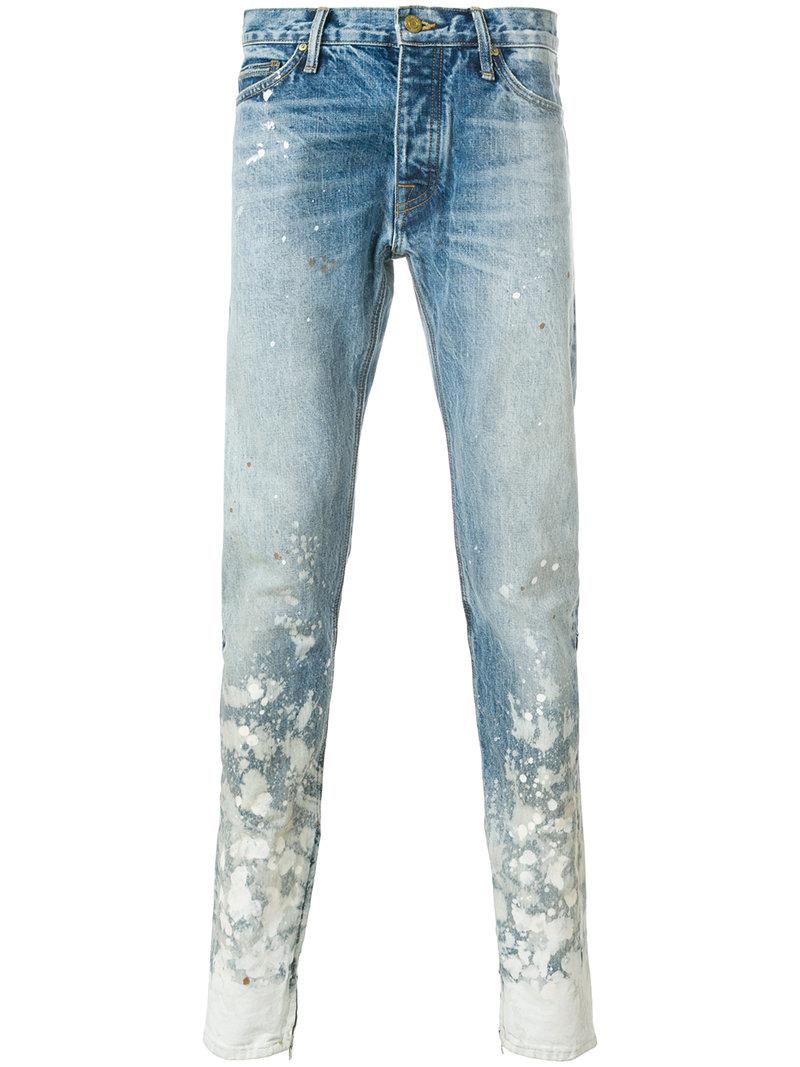 Fear Of God Paint Splatter Jeans in Blue for Men | Lyst Canada