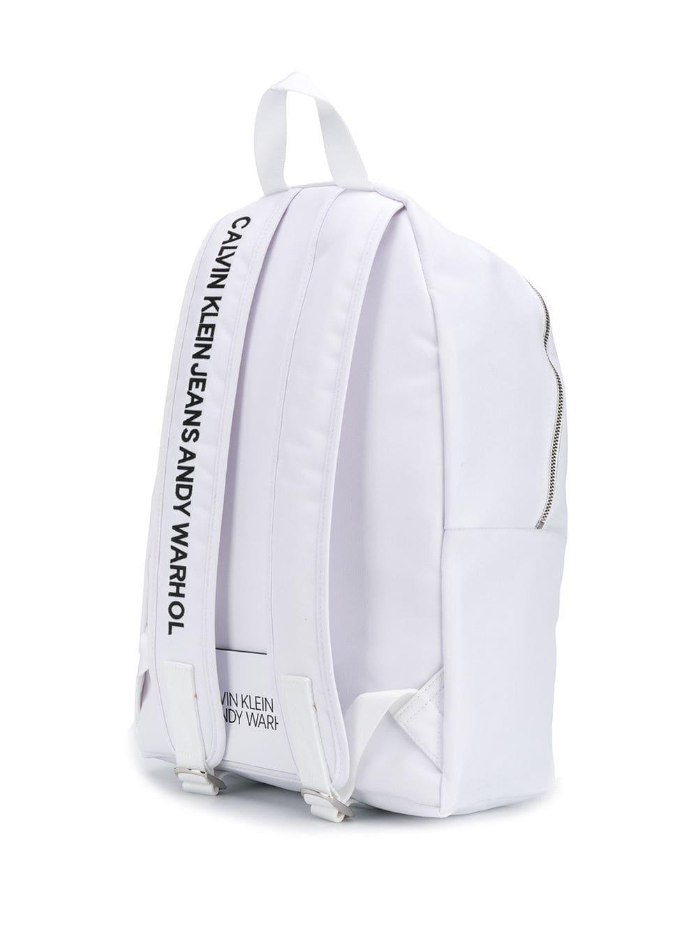 Calvin Klein Andy Warhol Photo Art Backpack in White | Lyst UK