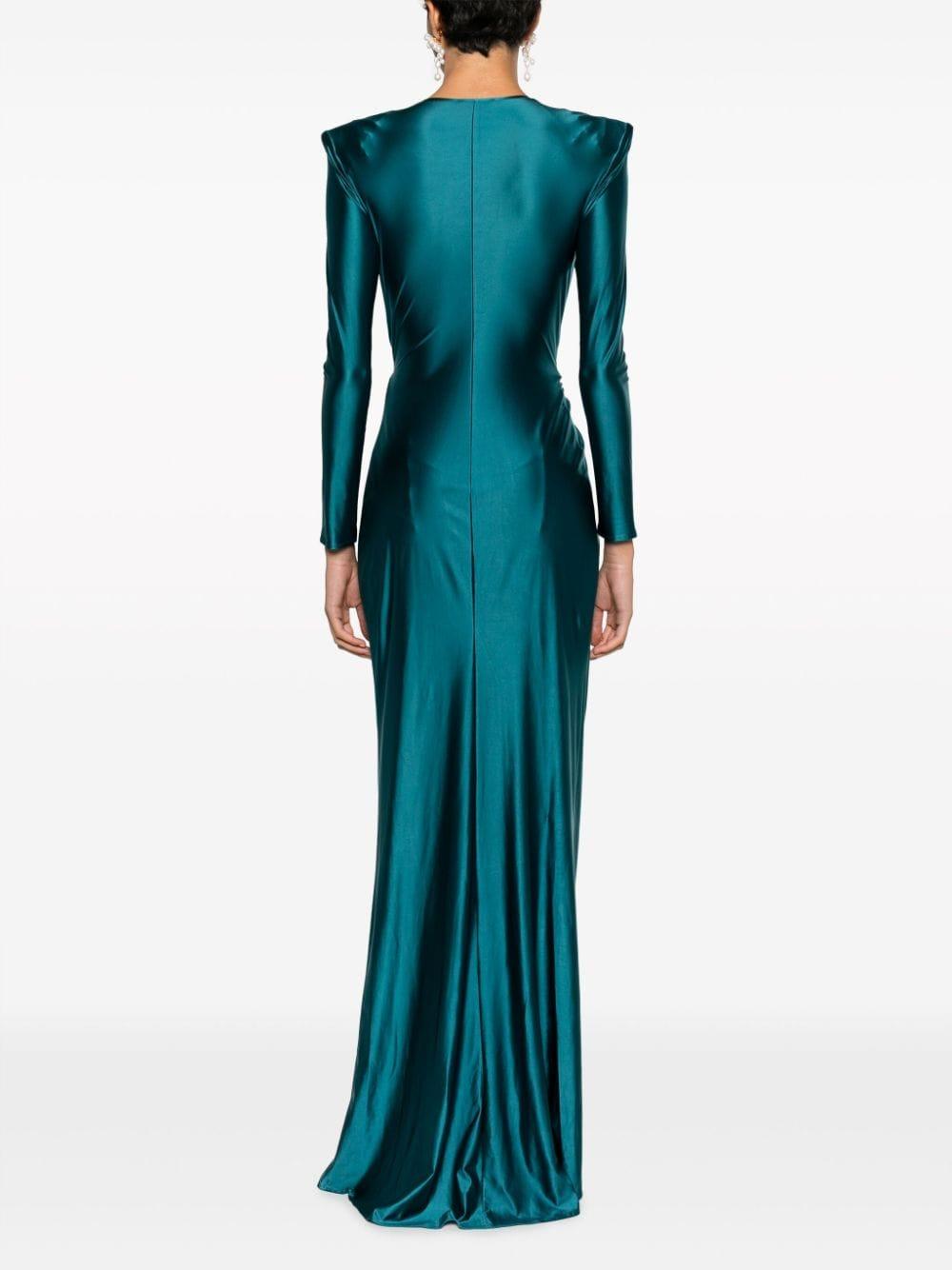 green emerald velvet dress Elisabetta Franchi main image 0
