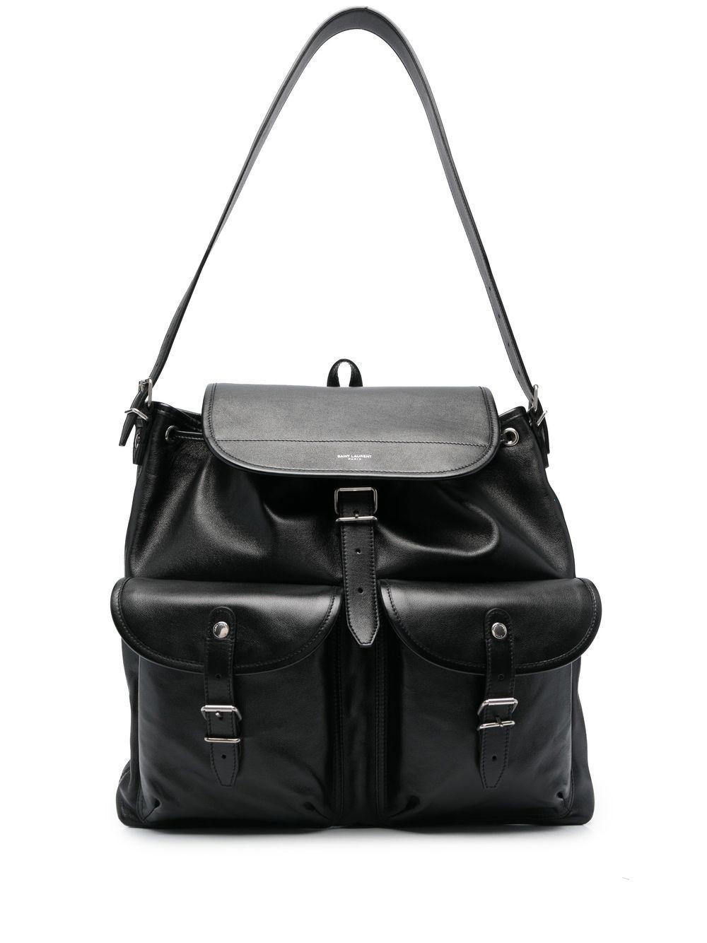 Saint Laurent YSL Buckle Flap Leather Shoulder Bag