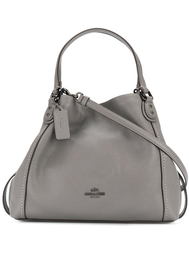 COACH Leather Edie Shoulder Bag in Grey (Gray) Lyst