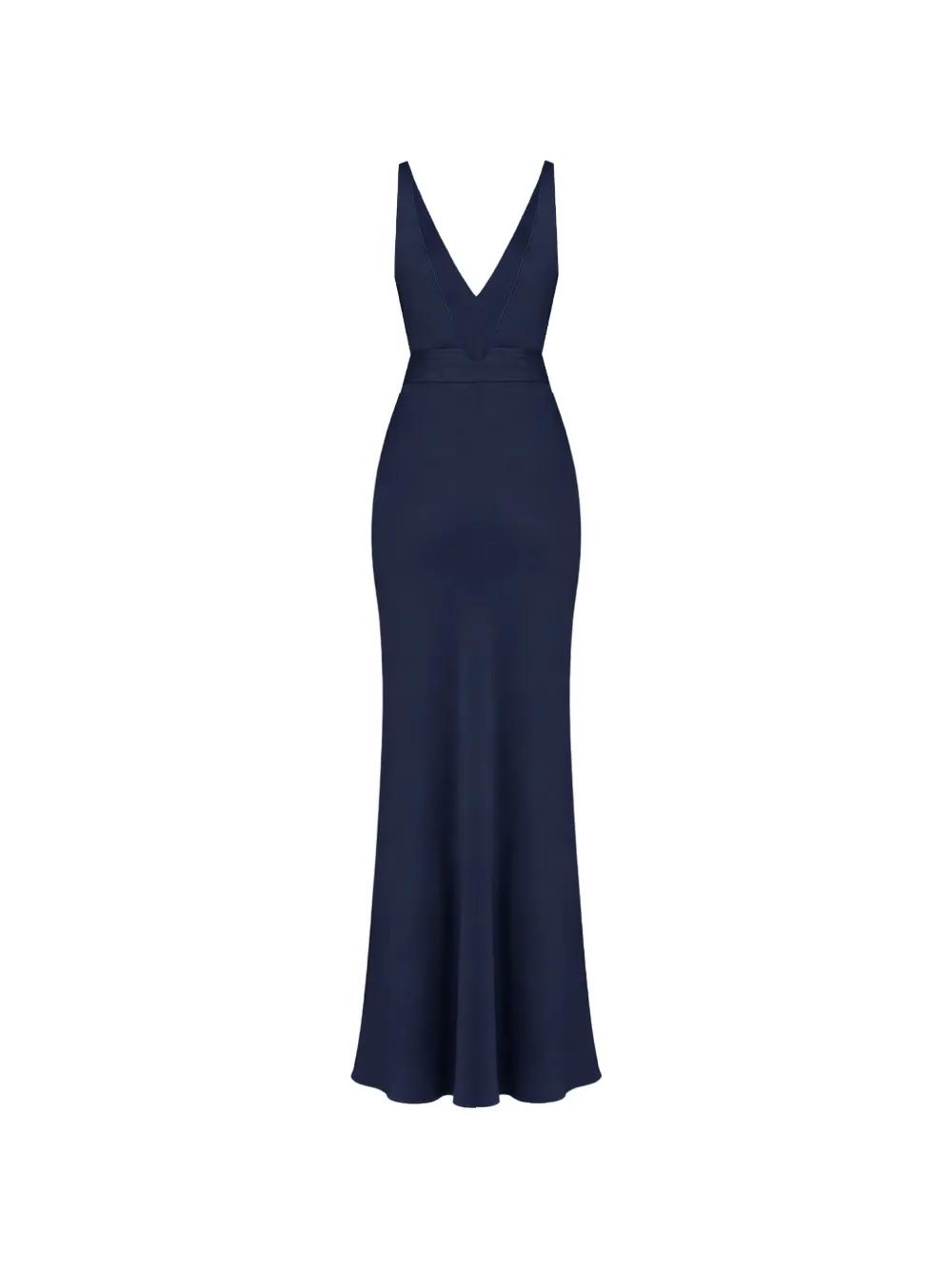 chinese dress ladies Gloria crossover backless hooded maxi dress