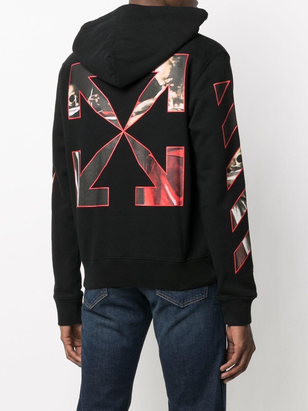 Off white hoodie rood sales