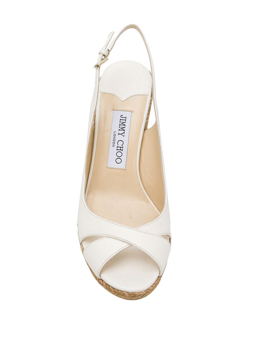 jimmy choo white flat sandals