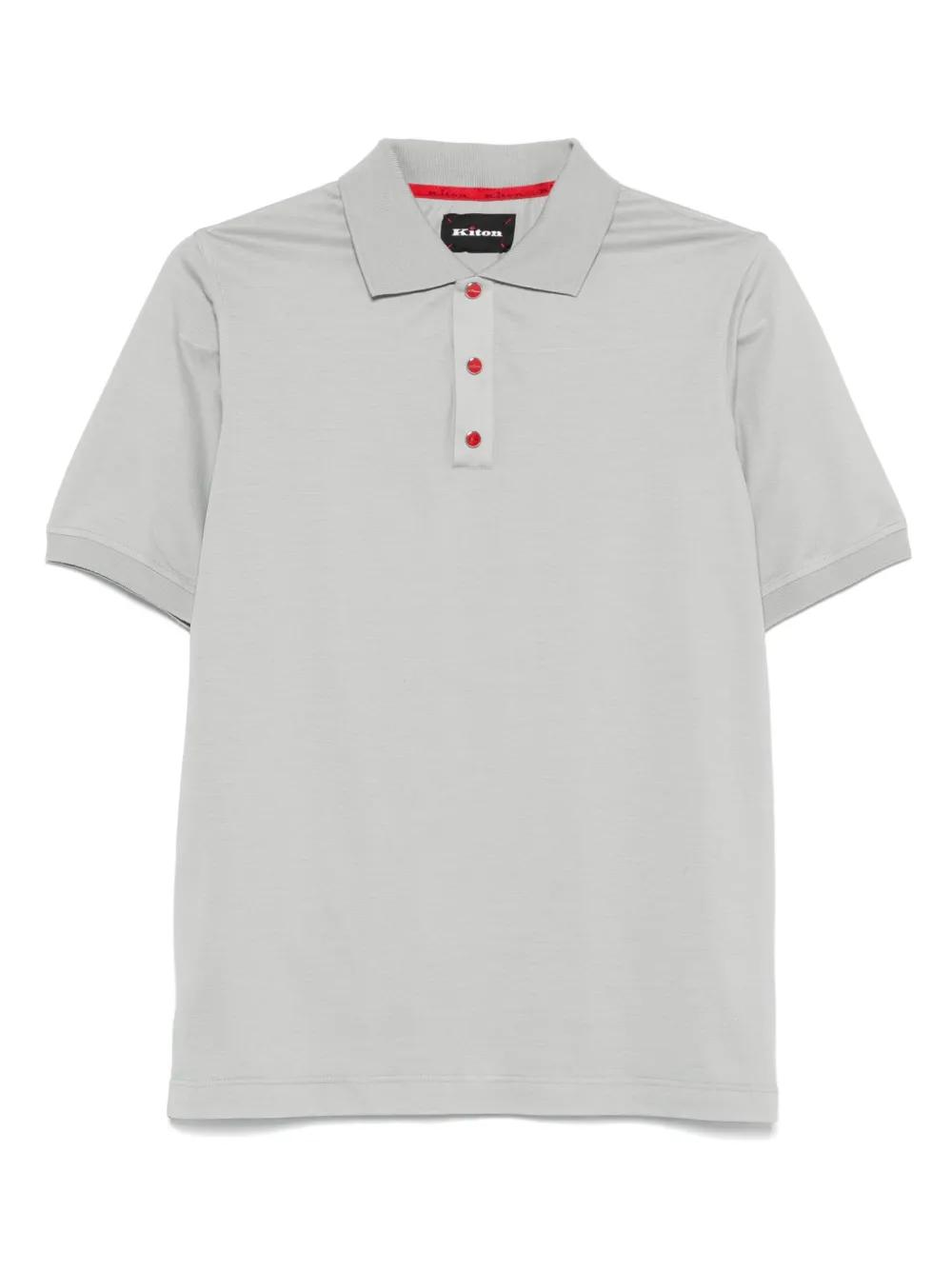 Kiton Short-Sleeve Polo Shirt in White for Men | Lyst