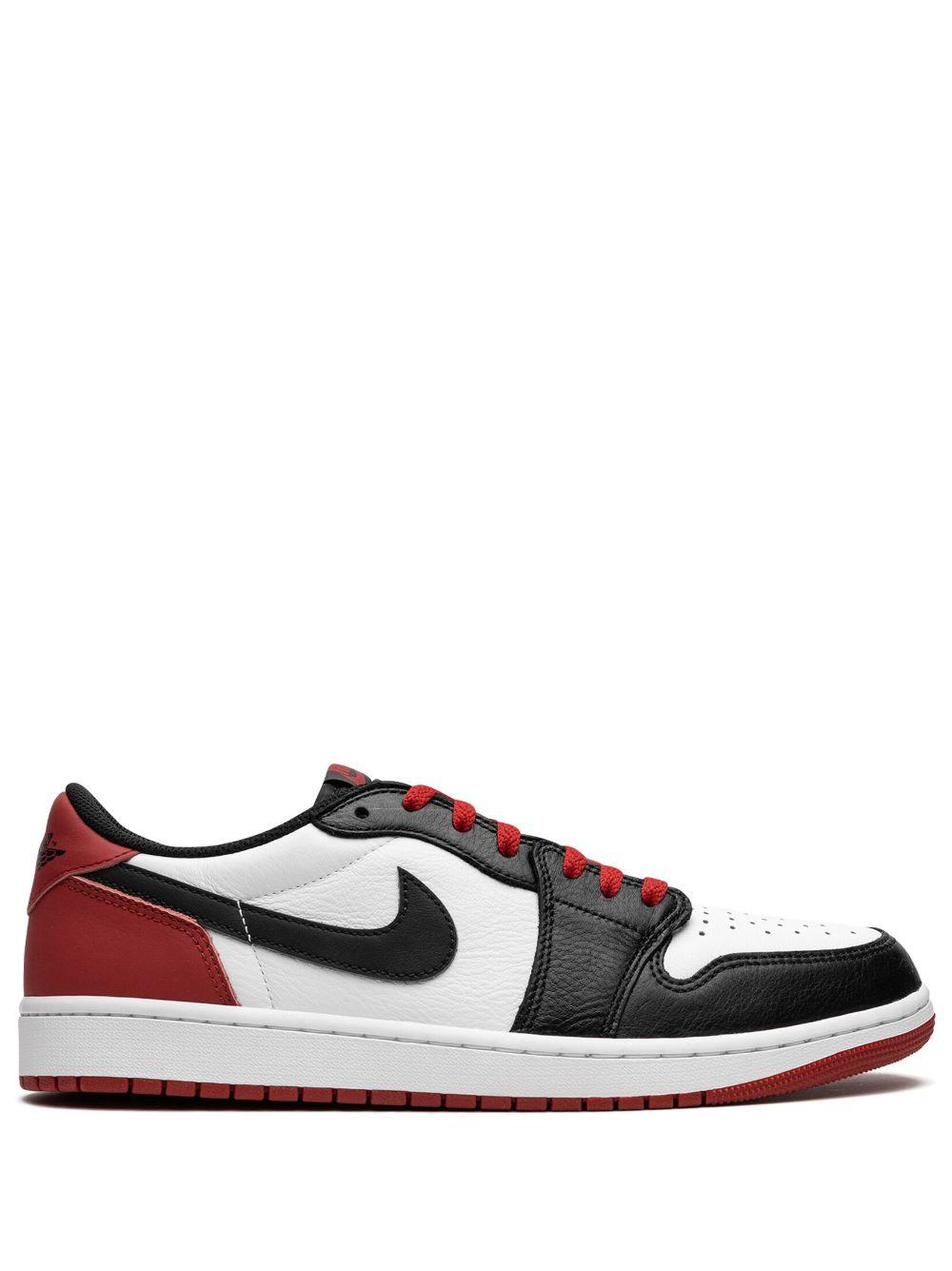 Nike Air 1 Low Og "black Toe" Sneakers in White for Men | Lyst
