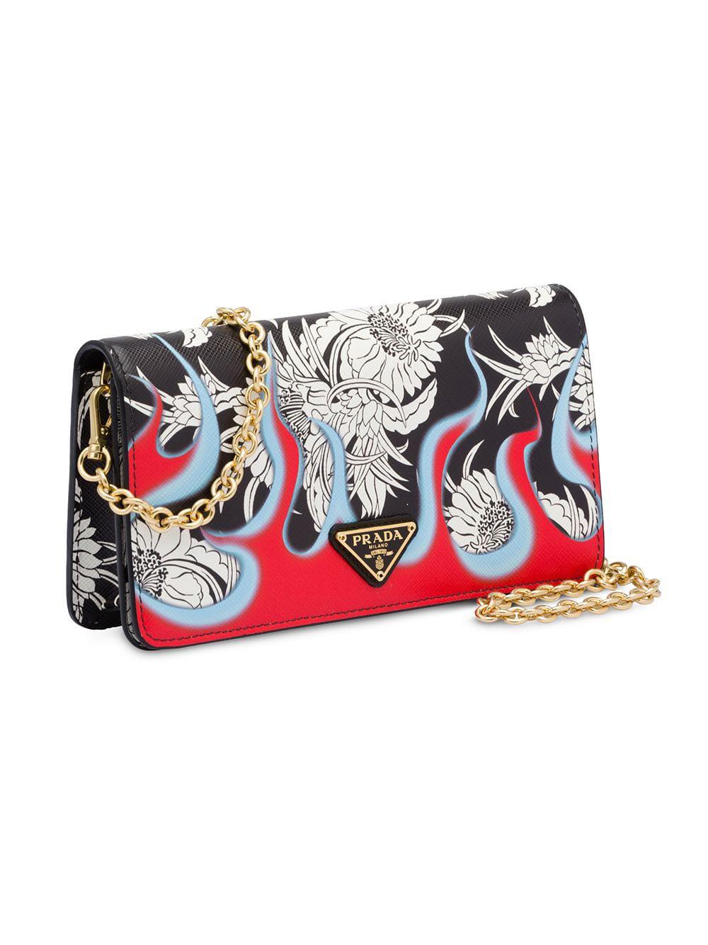 prada flame bag