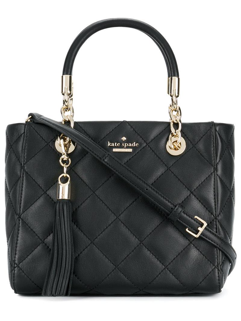 Kate Spade Leather Lyan Quilted Tote Bag in Black - Lyst