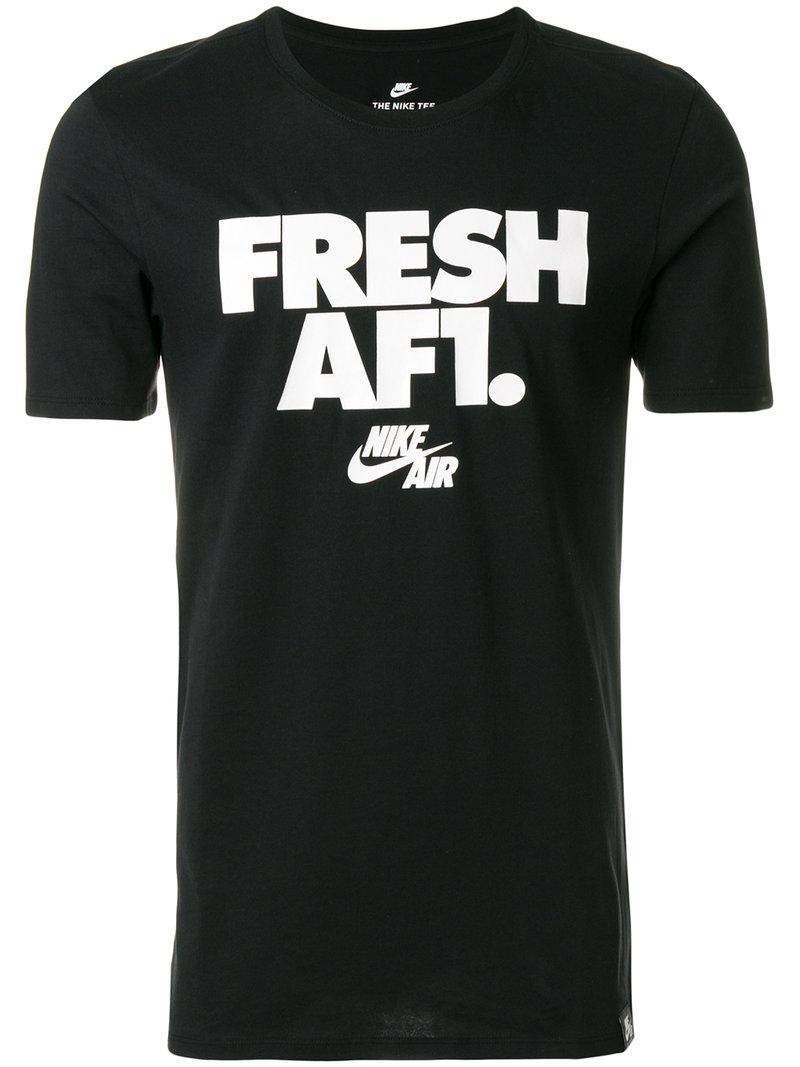 Nunca heroína Pickering Nike Fresh Af1 T-shirt in Black for Men | Lyst