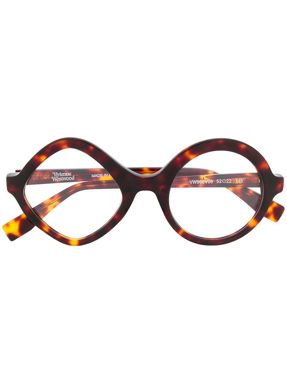 Lunettes de vue à monture asymétrique Vivienne Westwood en coloris Marron |  Lyst