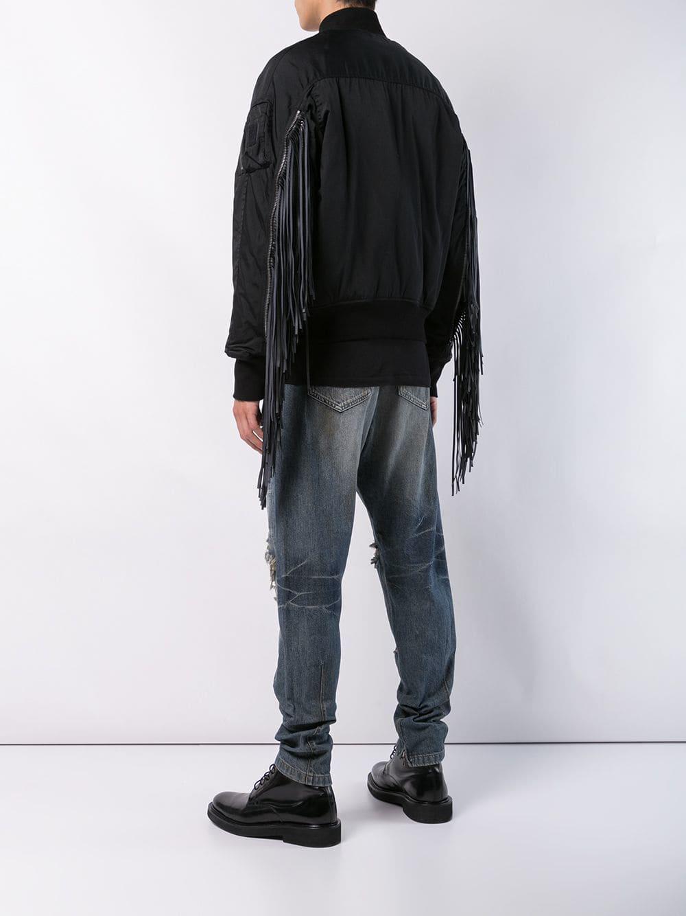 fringe bomber jacket