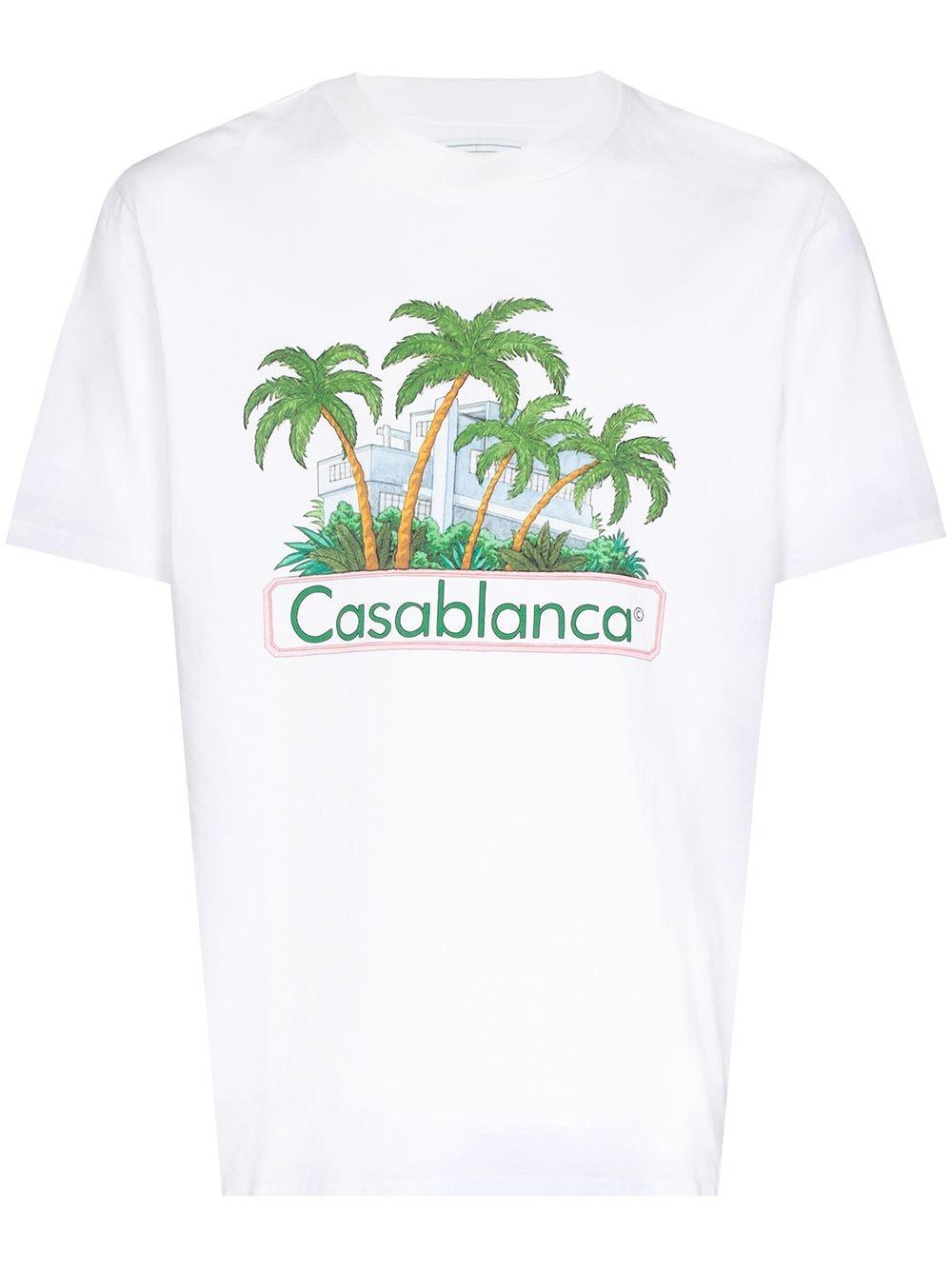 CASABLANCA X Browns 50 Island Graphic-print T-shirt in White for Men | Lyst