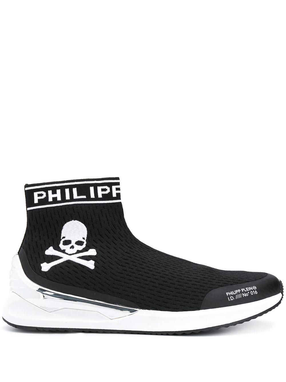 Philipp Plein Logo Sock Trainers in 