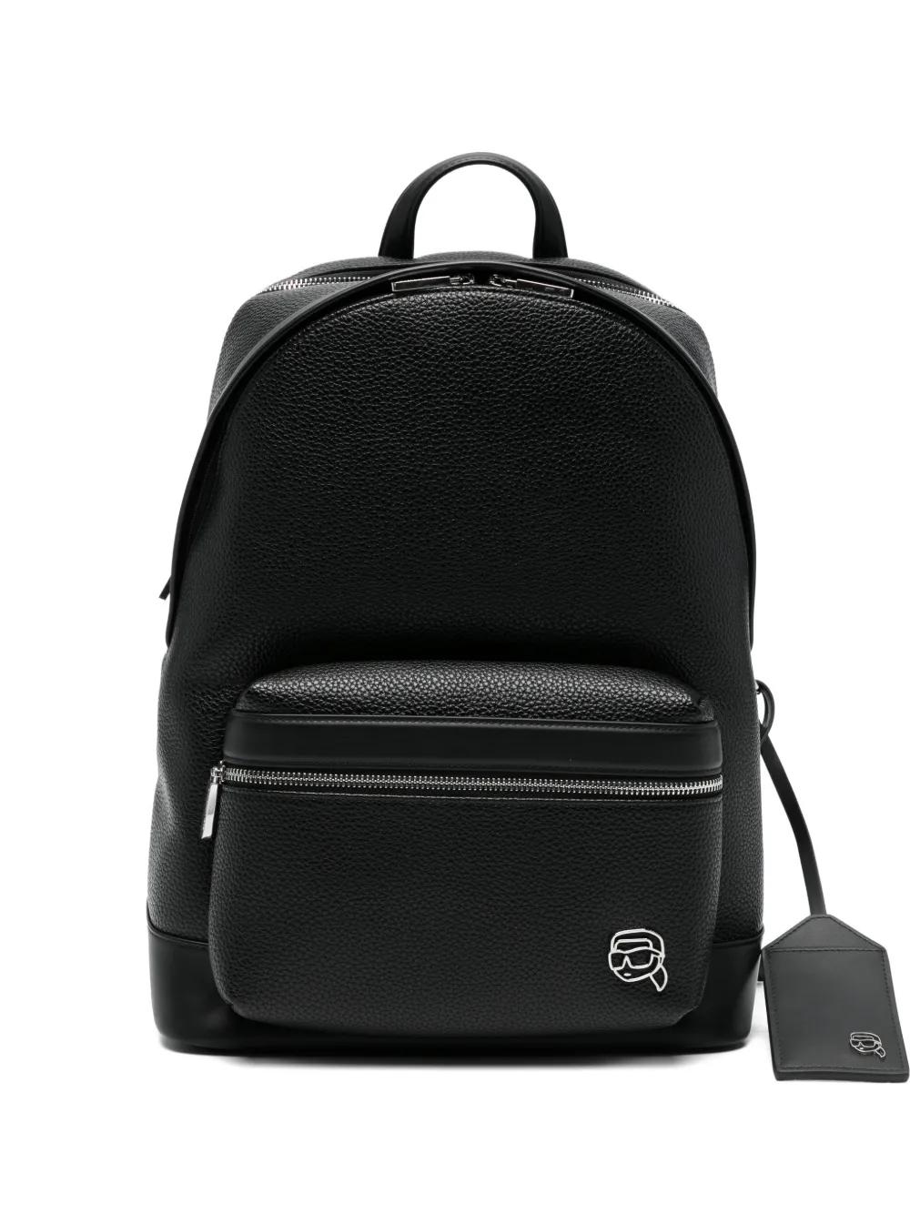 Karl Lagerfeld Essential Nylon Rucksack mit Reissverschluss und Logo
