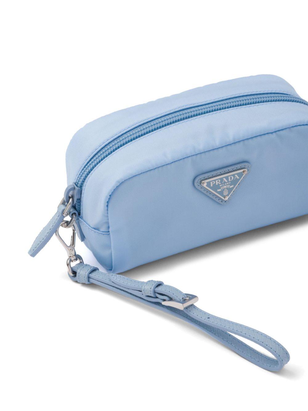 Prada Re Nylon Zip Up Pouch in Blue Lyst UK