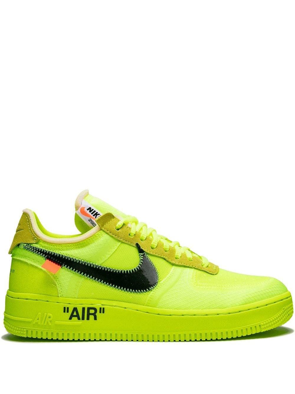 NIKE X OFF-WHITE The 10: Air Force 1 Low 'off-white Volt' Shoes in Green ( Yellow) for Men - Save 3% | Lyst