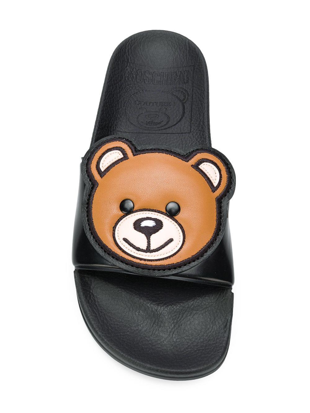 moschino teddy slides