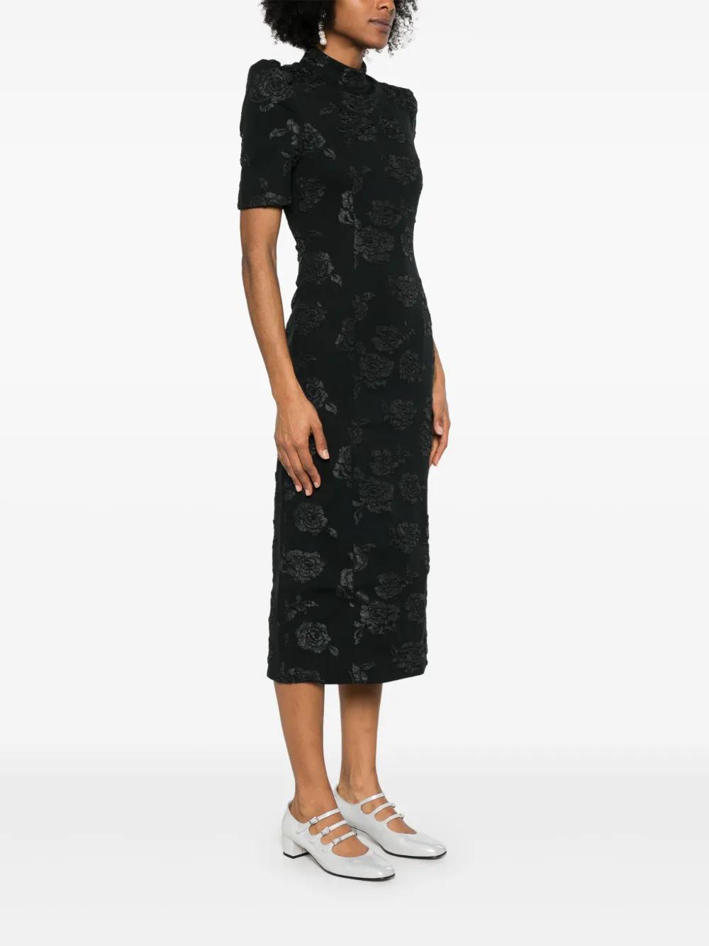 rotate jacquard midi dress ROTATE Jacquard Midi Dress