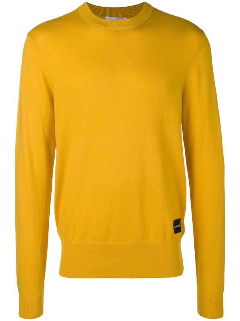 yellow calvin klein sweater