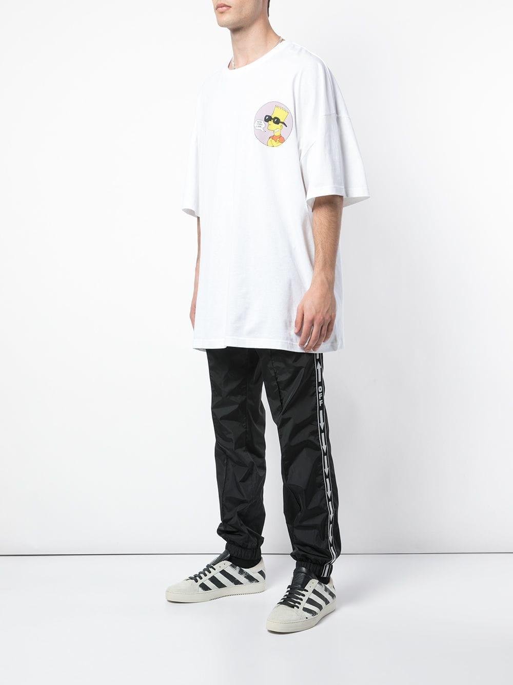Disconnection Last Wait a minute Off-White c/o Virgil Abloh Oversized Bart Simpson T-shirt in White for Men  | Lyst