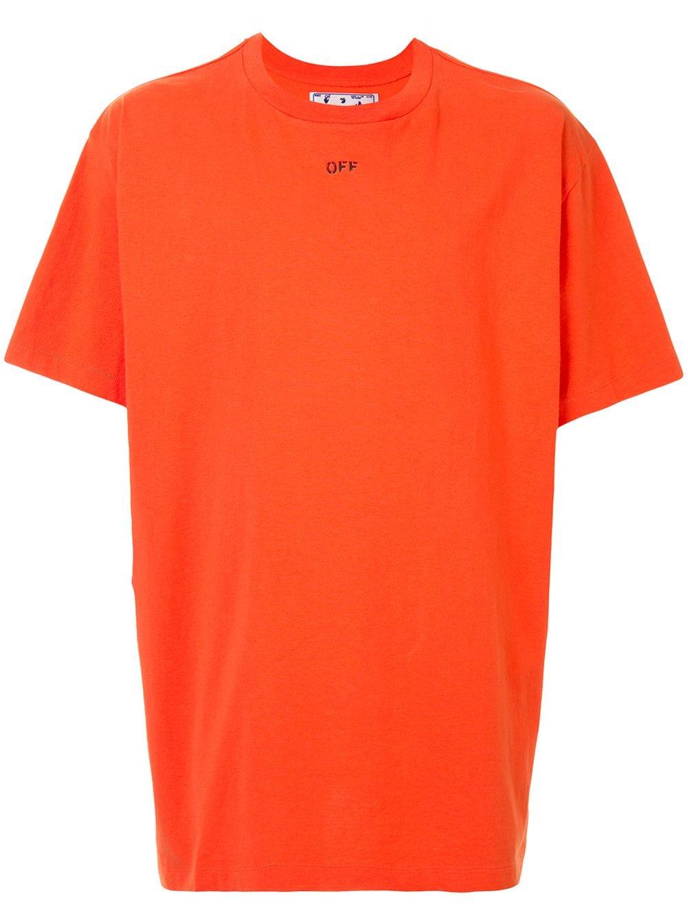 Off-White c/o Virgil Abloh Cotton Spray Paint Arrows T-shirt in Orange ...