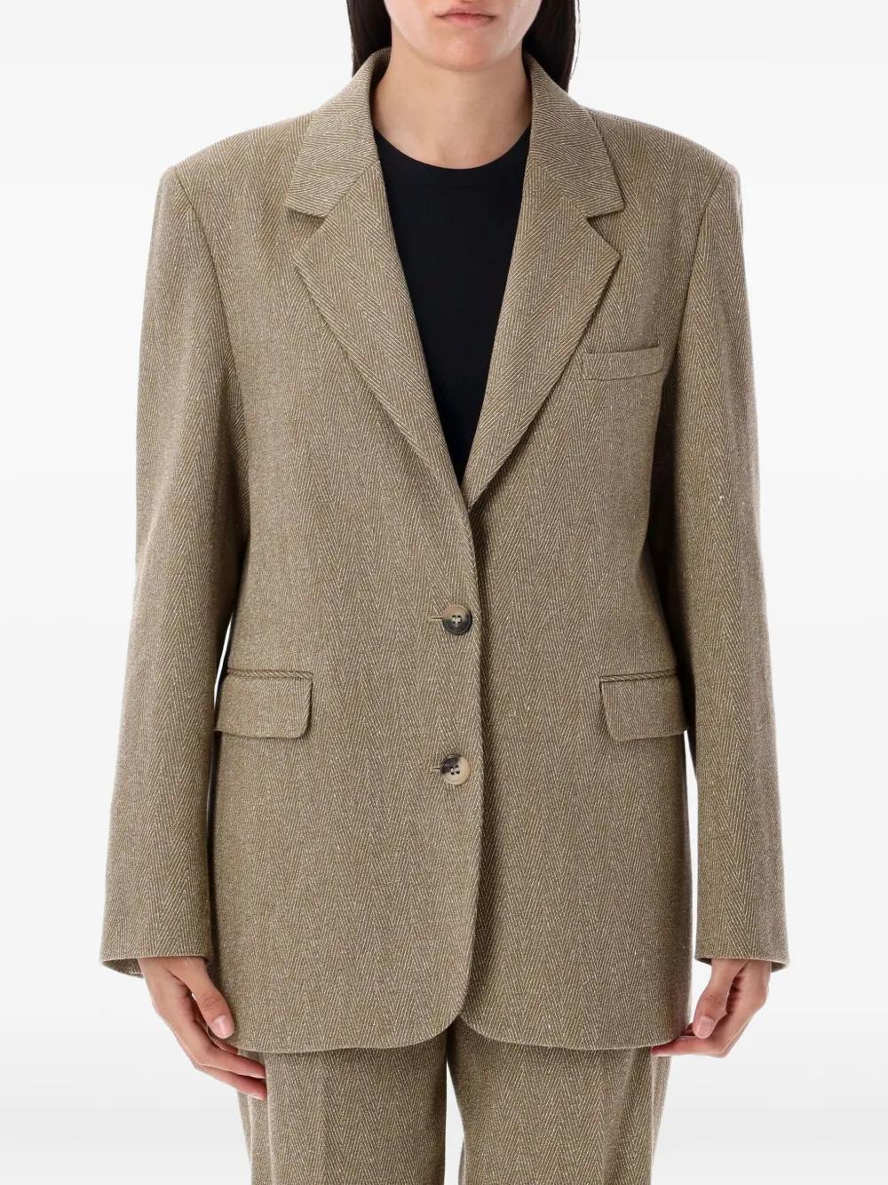 ジャケット Golden Goose Light Brown Double-Breasted Jacket Men's Blazers: Single & Double-Breasted