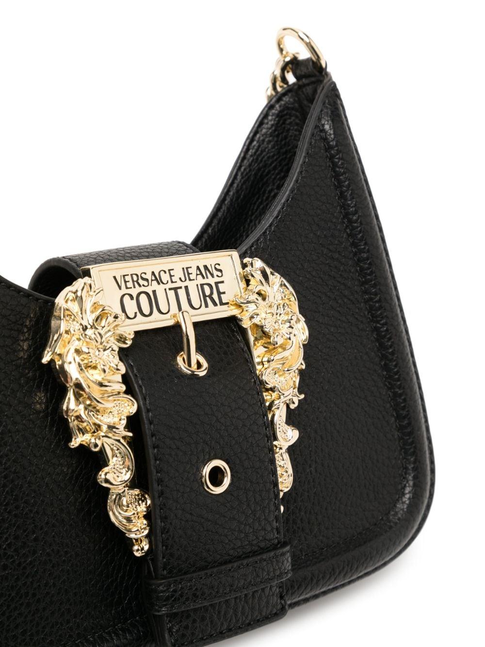 Versace Jeans Couture Baroque-buckle Tote Bag in Black | Lyst