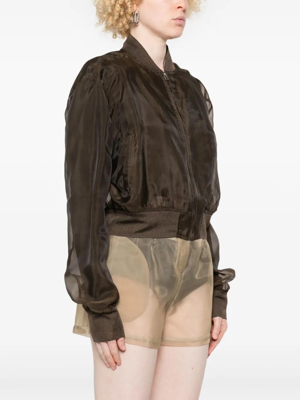 【The Frankie Shop】Micky silk-blend ボンバージャケット Micky Faux Leather Cropped Bomber - Black – The Frankie Shop