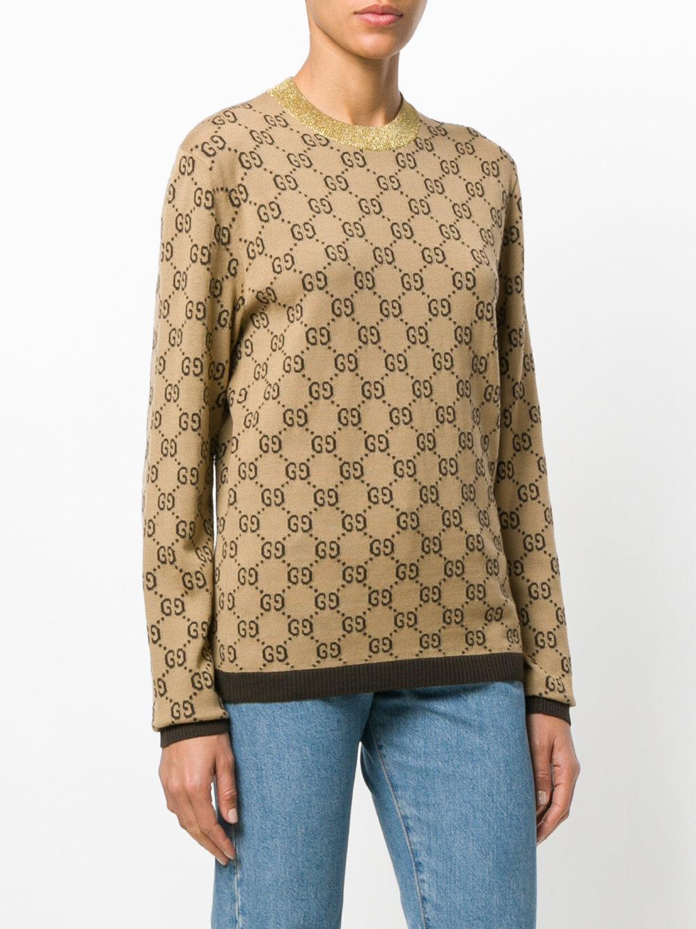 tan gucci sweater