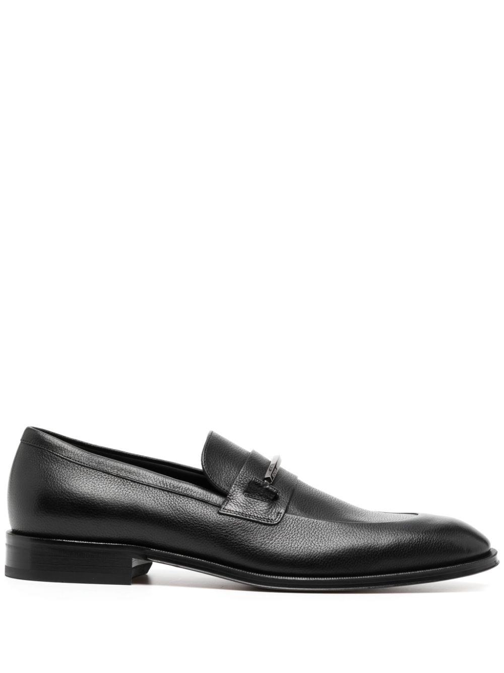 Hugo boss hotsell leather loafers