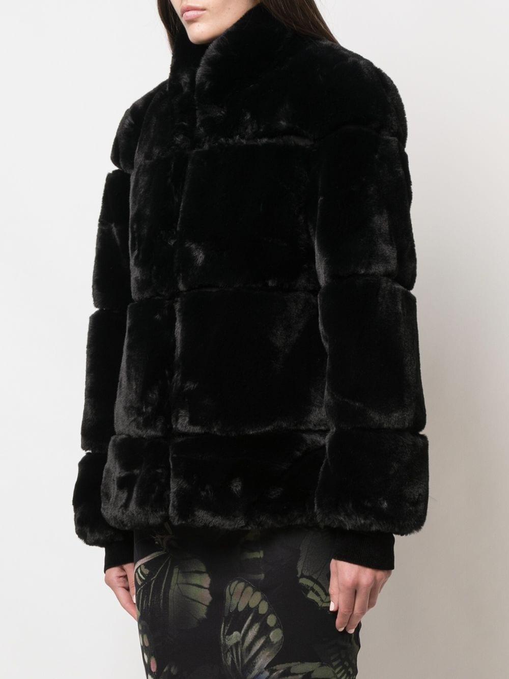 Apparis Sarah Faux Fur Coat in Black - Lyst